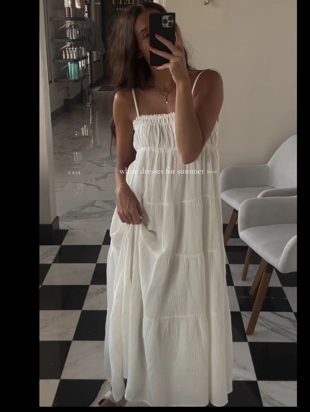 Zara Cotton Maxi Dress White NWT size XL - Picture 7 of 16